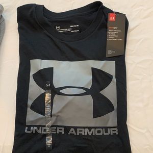 Mens short sleeve black under armour. New w/ tags. Size Medium